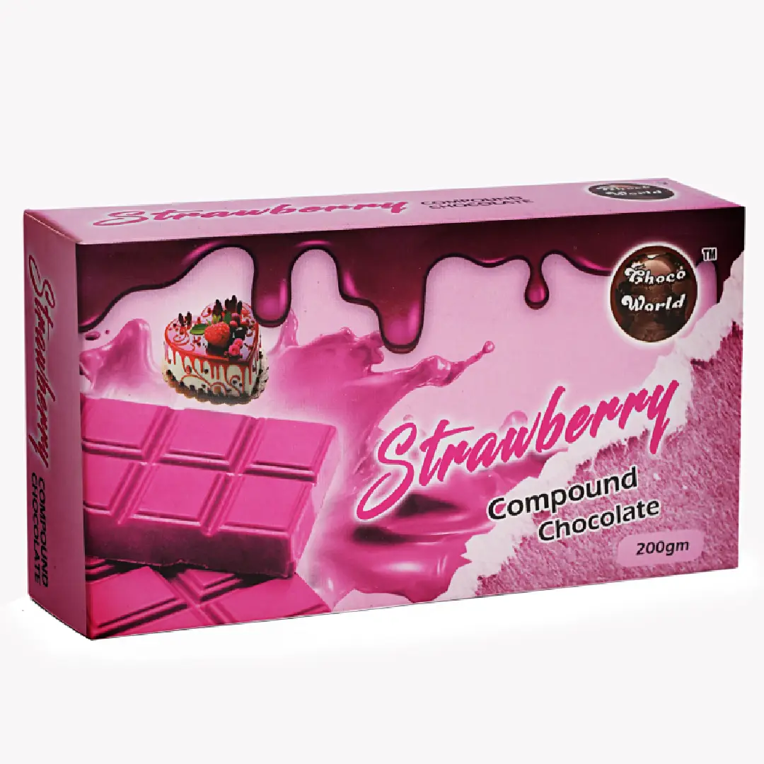 Strawberry Compound Chocolate 200g Slab